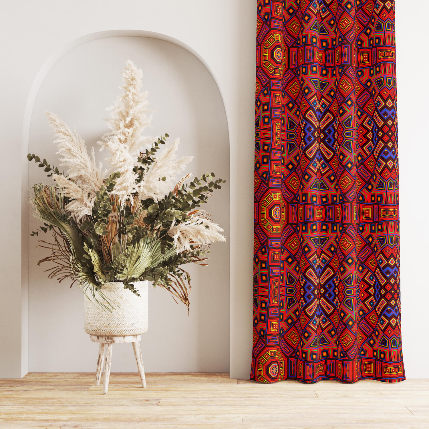 پرده طرح هندسی